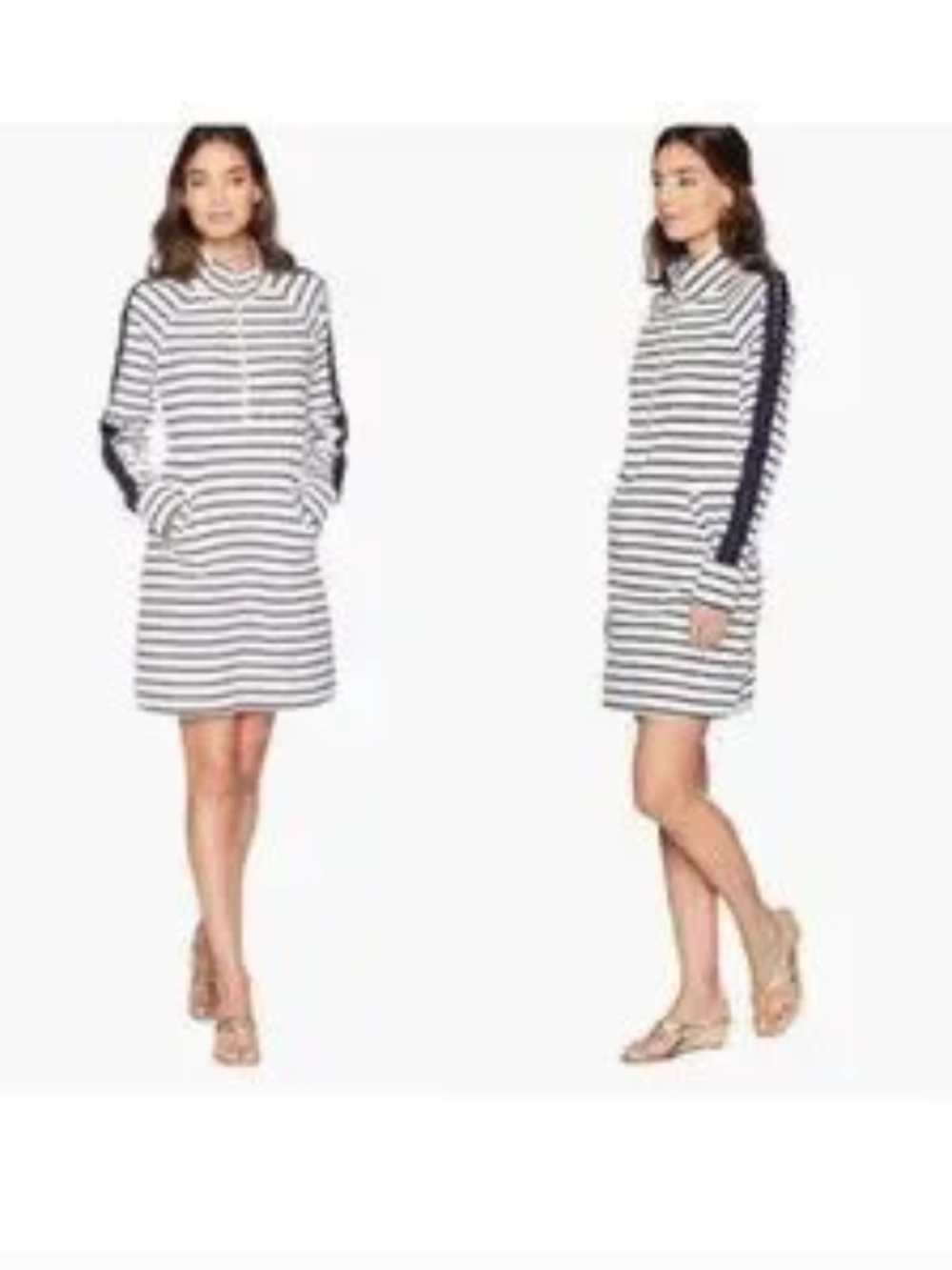 Lilly Pulitzer Popover Dress Medium Navy and White